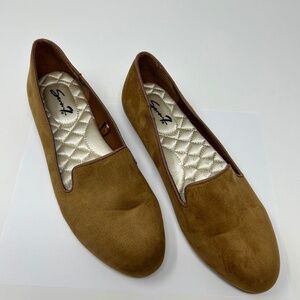 Seven7 Brown Suede Flat Loafers Size 9 Fall ~ Business Casual!
